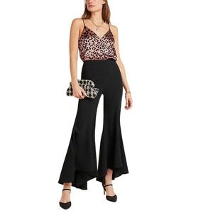 New Anthropologie Women's Black Zinnia Flare Trousers Pants Size 6